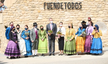 King Felipe VI and Queen Letizia visit Fuendetodos on 29 March ahead of the celebrations marking Goya’s birth