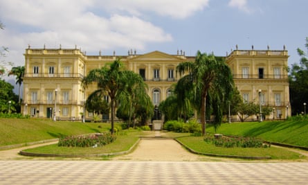 The National Museum facade, in the middle of the park Quinta da Boa Vista, Rio de Janeiro.