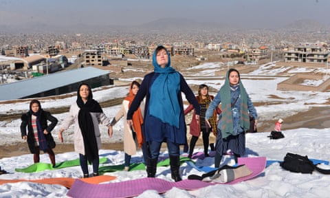 Yoga class in Kabul.