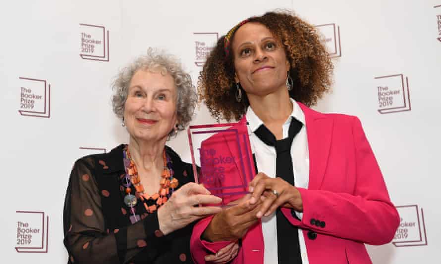 Margaret Atwood, left, and Bernardine Evaristo, joint winners of the 2019 Booker prize.