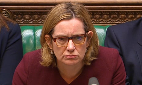 Amber Rudd answers an urgent question in the House of Commons.