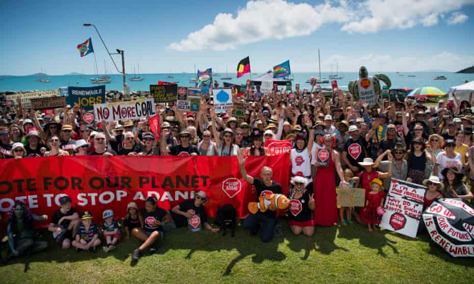 A Stop Adani rally in Airlie Beach