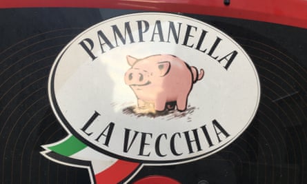 Sign for a pampanella shop in San Martino in Pensilis.