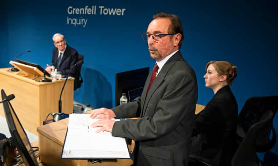 Thomas Wheatley, Ron Cook and Sarah Coates in Grenfell: Value Engineering