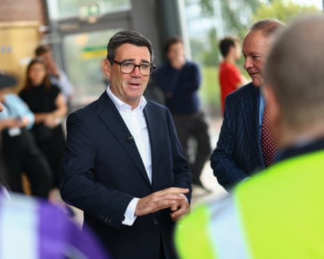 Andy Burnham at Wolverhampton bus station earlier today.
