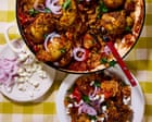 Poppy O’Toole’s midweek timesavers: spicy chicken and baked rice, and Thai-style lemongrass fishcakes – recipe