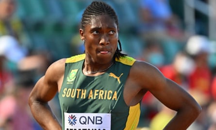 Η Caster Semenya μετά τους αγώνες των 5.000 μέτρων γυναικών στο Παγκόσμιο Πρωτάθλημα Στίβου στο Γιουτζίν του Όρεγκον