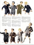 A page from the 1955 catalogue listing boy blazers, ties and shirts