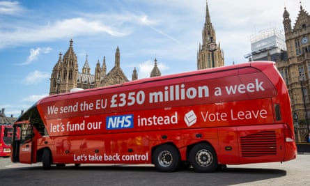 Greenpeace Re-brands Boris Johnson’s Brexit BattlebusLONDON, ENGLAND - JULY 18: A ‘Vote LEAVE’ battle bus is parked outside the Houses of Parliament in Westminster by the environmental campaign group Greenpeace before being re-branded on July 18, 2016 in London, England. The bus which was used during the European Union (EU) referendum campaign and had the statement “We send the EU £350 million a week let’s fund our NHS instead” along the side was today covered with thousands of questions for the new Prime Minister Theresa May and her government about what a ‘Brexit’ might mean for the environment. (Photo by Jack Taylor/Getty Images)