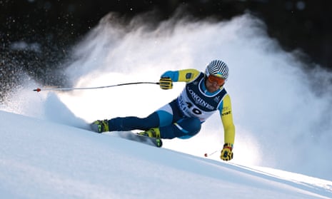 Ivan Kovbasnyuk of Ukraine competes in Super-G as part of Men’s Alpine Combined at the FIS Alpine World Ski Championships.