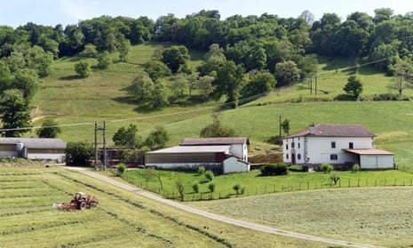 A small farm in Larceveau, south-west France, on May 27, 2021