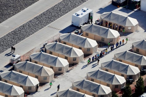 A tent encampment to house children separated from their parents in Tornillo, Texas. 