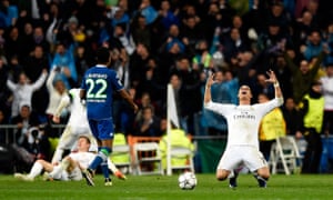 Cristiano Ronaldo of Real Madrid celebrates victory