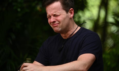 I’m a Celebrity…Get Me Out of Here! host Declan Donnelly doing a “bushtucker trial” on the show.