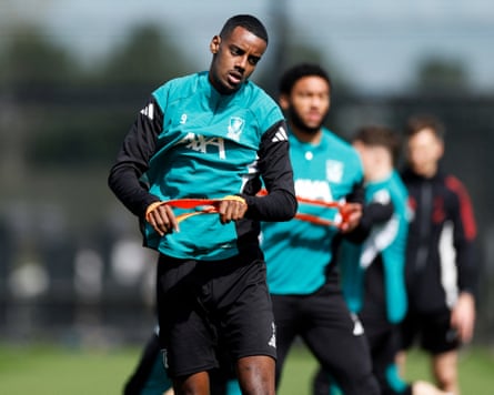 Alexander Isak in training.