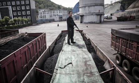 Coal mine and processing facility in Liulin, Shanxi province, China.