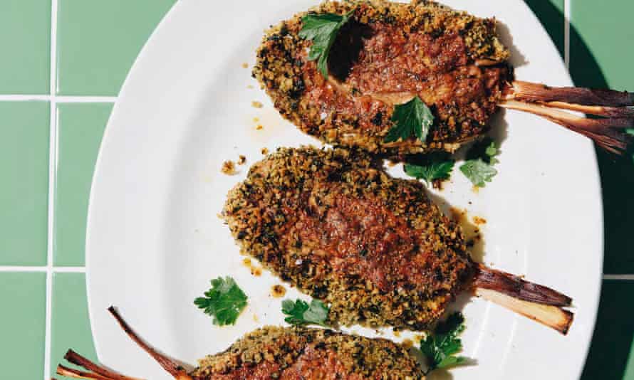 Herb-crusted lamb chops