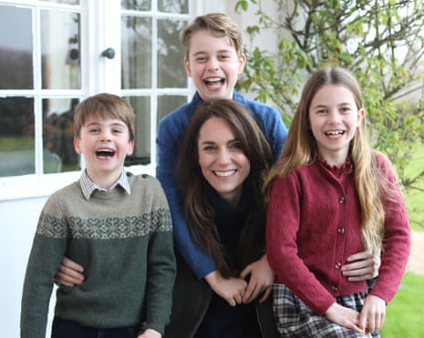 The now-infamous photograph released by Kensington Palace showing the Princess of Wales with her children.