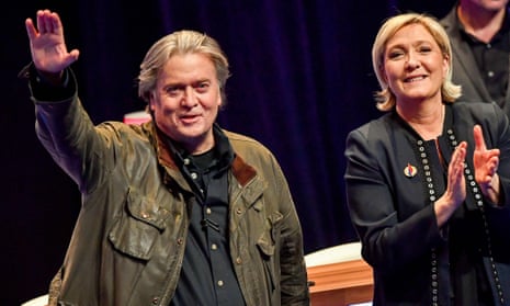 Steve Bannon and Marine Le Pen