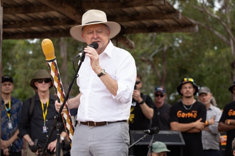 Anthony Albanese at the Garma festival in 2024