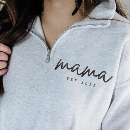 Godashop Custom Embroidered Mama Quarter Zip Sweatshirt