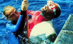 Jean-Marc Barr and Jean Reno in The Big Blue.