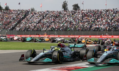 Lewis Hamilton gets past Russell and takes second place