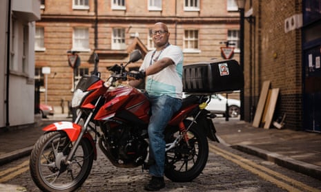 Mohaan Biswas, a Deliveroo rider based in London’s Shoreditch area.