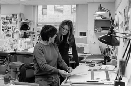 Steinem at the New York office of Ms Magazine, circa 1974.