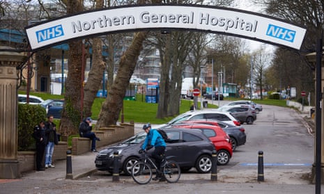 Entrance to Northern General Hospital in Sheffield