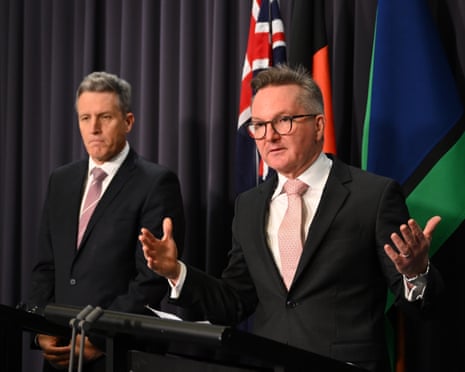 The energy and climate change minister, Chris Bowen, and the assistant minister for climate change, Josh Wilson, discuss the National Climate Risk Assessment