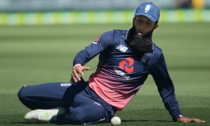  Moeen Ali was at the crease at the end of England’s ODI win but it was his contribution with the ball that helped them beat Australia. 