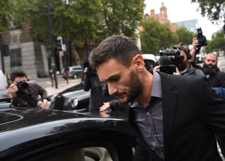 Lloris outside the magistrates’ court.