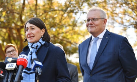 NSW premier Gladys Berejiklian and Australian prime minister Scott Morrison