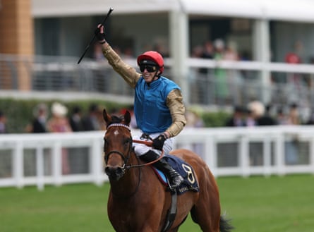 James Doyle celebrates victory with Lazzat