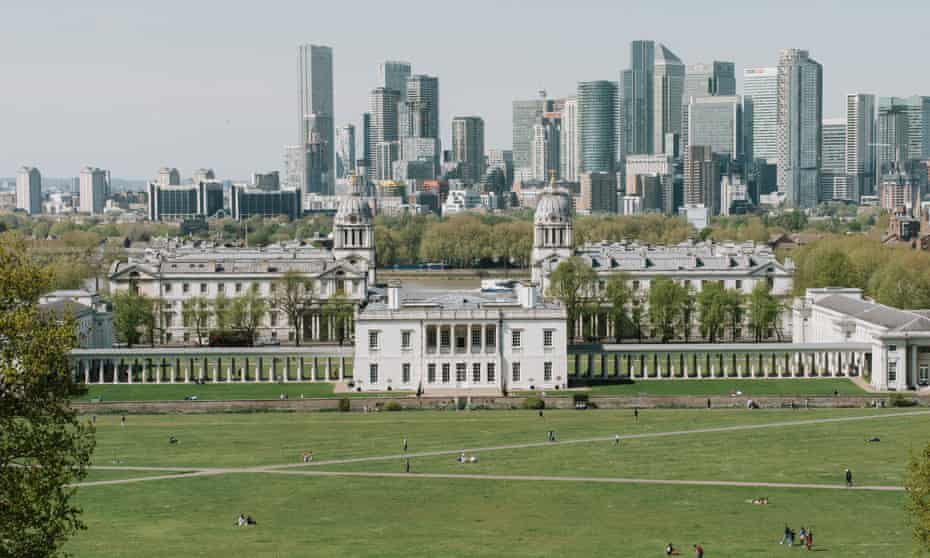 The view from the Royal Observatory, Greenwich Park.