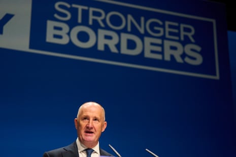 Kevin Hollinrake addressing the party conference on Sunday.