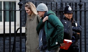 Dominic Cummings arriving at No 10.