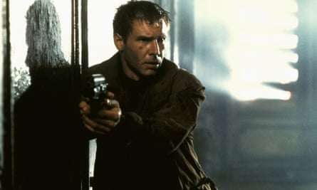 Harrison Ford as replicant hunter Rick Deckard in Blade Runner.