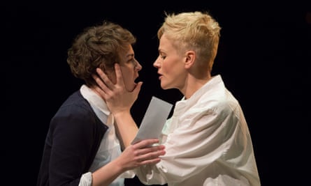 As Hamlet in 2014 with Katie West as Ophelia