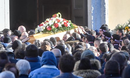 The funeral of Daniele Belardinelli (Dede) killed in a clash Between Inter and Napoli fans