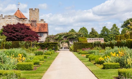A view of the gardens at Penshurst Place, Kent.