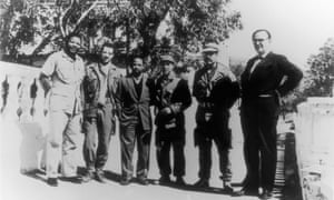 Nelson Mandela, left, stands with the commanders of the Algerian Army in 1962. 
