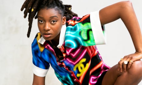 Right on track: Little Simz wears shirt and shorts, both by chanel.com.