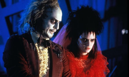 Michael Keaton and Winona Ryder in Beetlejuice.