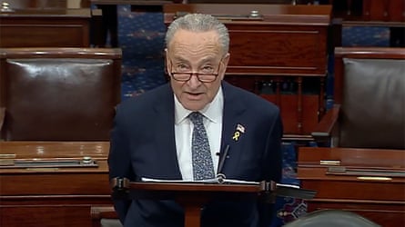 Chuck Schumer speaks on the Senate floor