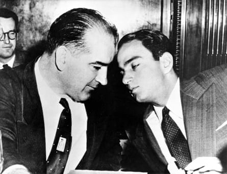 Joseph McCarthy, left, and Roy Cohn in 1953.