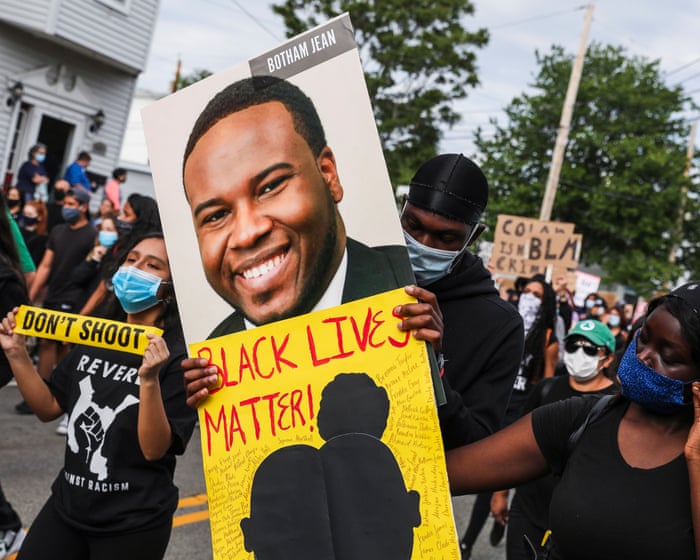 Image accompanying the story: Amber Guyger, police officer who murdered black neighbor in his home, released from prison
