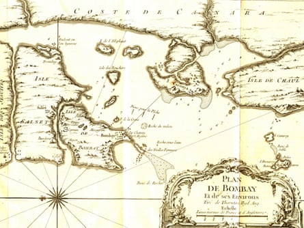 A map of Bombay as it was before the reclamations began.