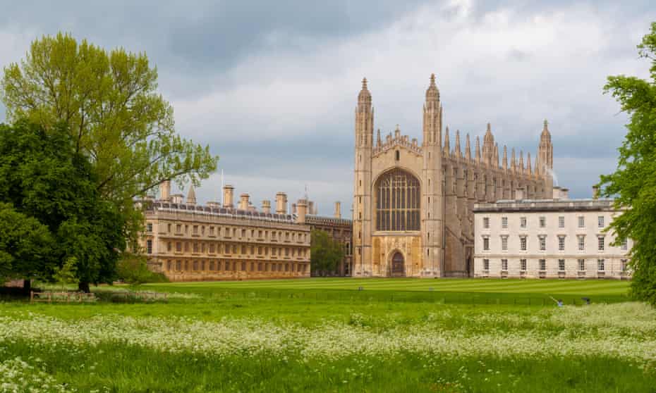 Kings College, Cambridge, viewed from the backs.
